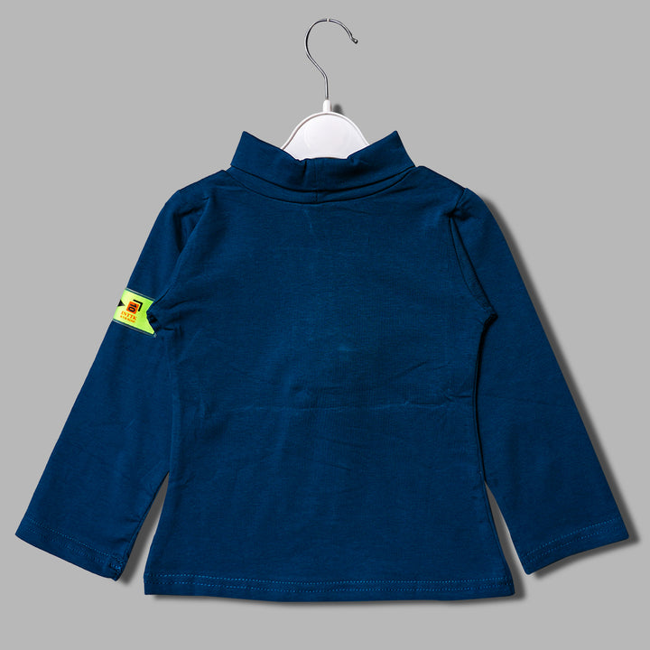 Top for Girls and Kids with Turtleneck Back View