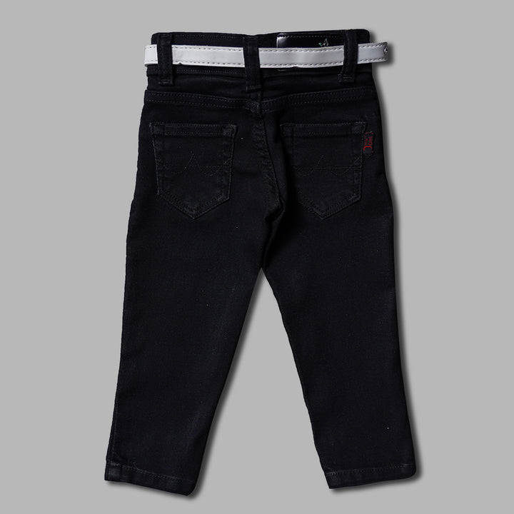 Solid Jeans for Girls and Kids with Soft Fabric Back View