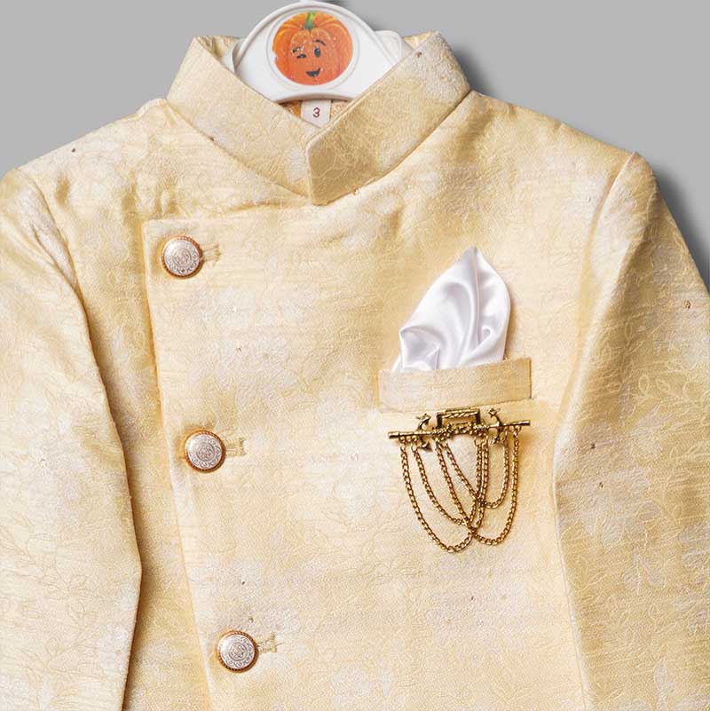  Lemon Boys Sherwani Close Up View