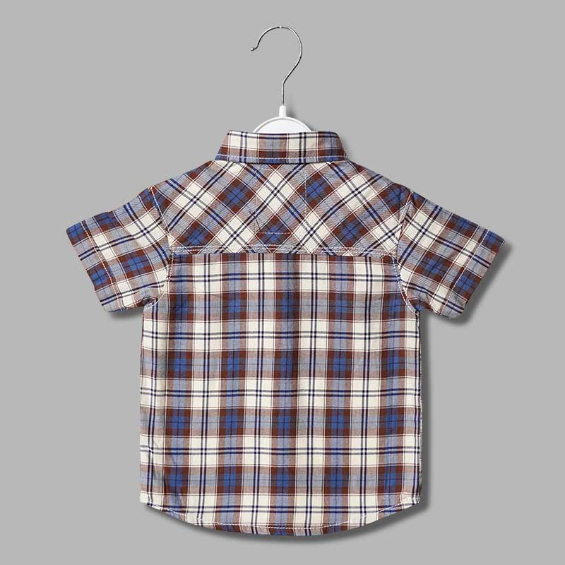 Coffee Color Shirts for Boys with Half Sleeves T-Shirt Back View