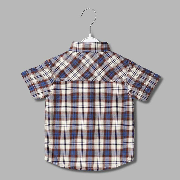 Coffee Color Shirts for Boys with Half Sleeves T-Shirt Back View