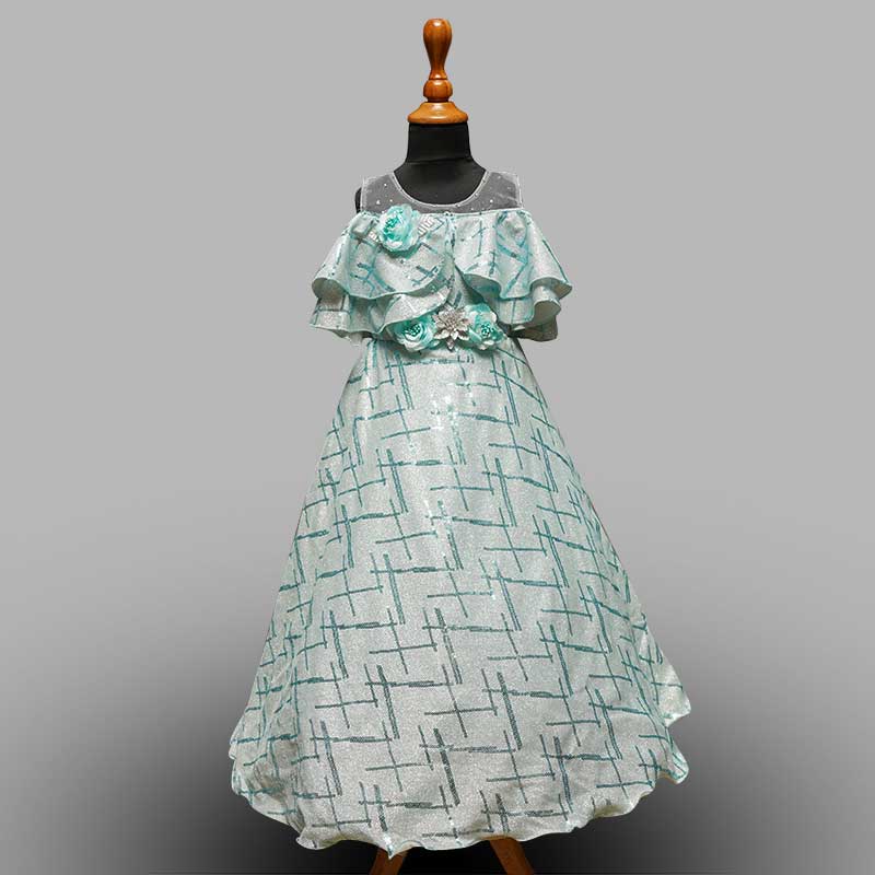 Sequin Flare Gown for Girls