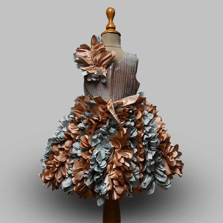 Frock for Girls with Frill Pattern Back View