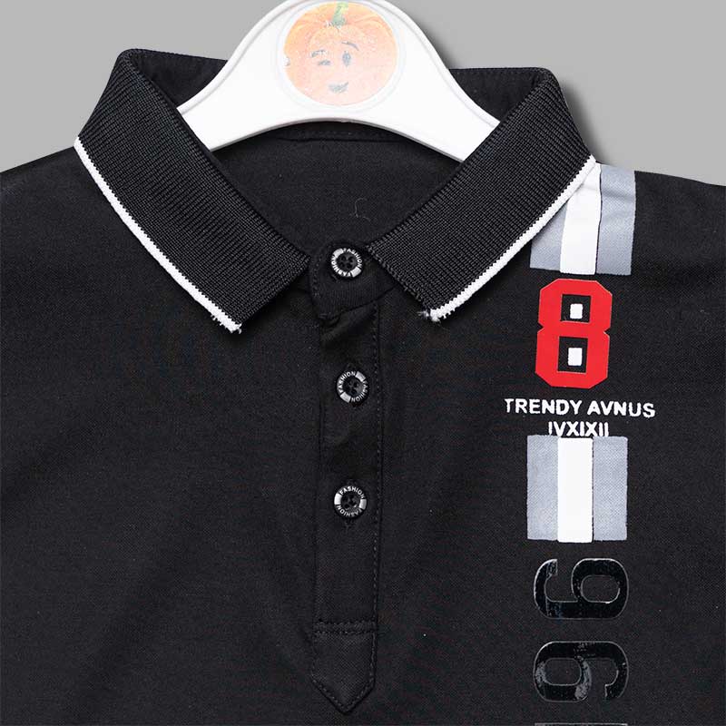 Polo Collard T-Shirts For Boys Close Up View