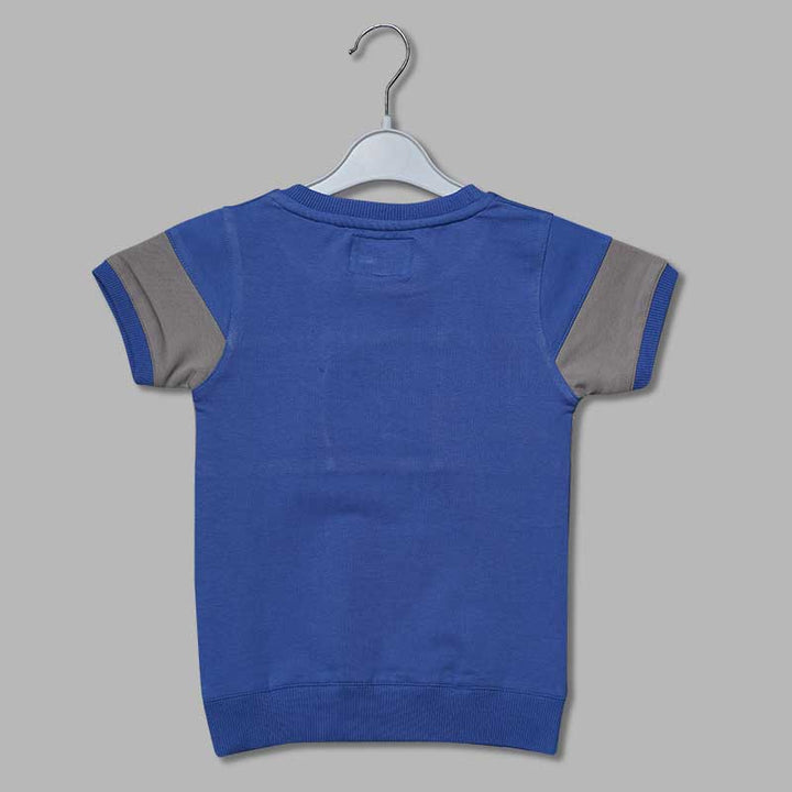 Solid Lining Pattern T-Shirts for Boys Back View