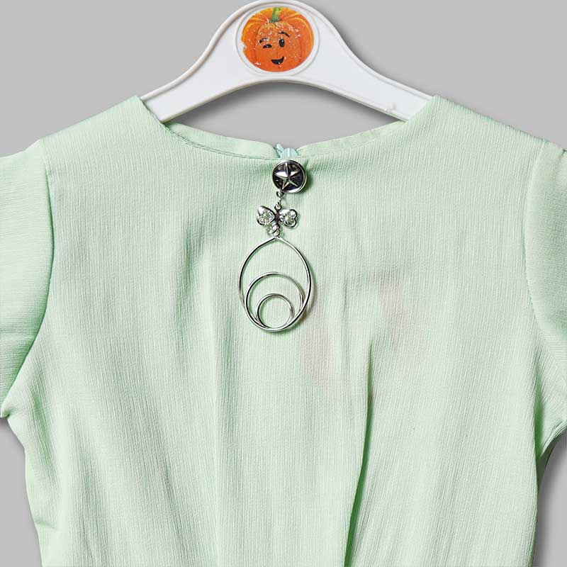 Top for Girls and Kids with Butterfly Sleeves Close Up View