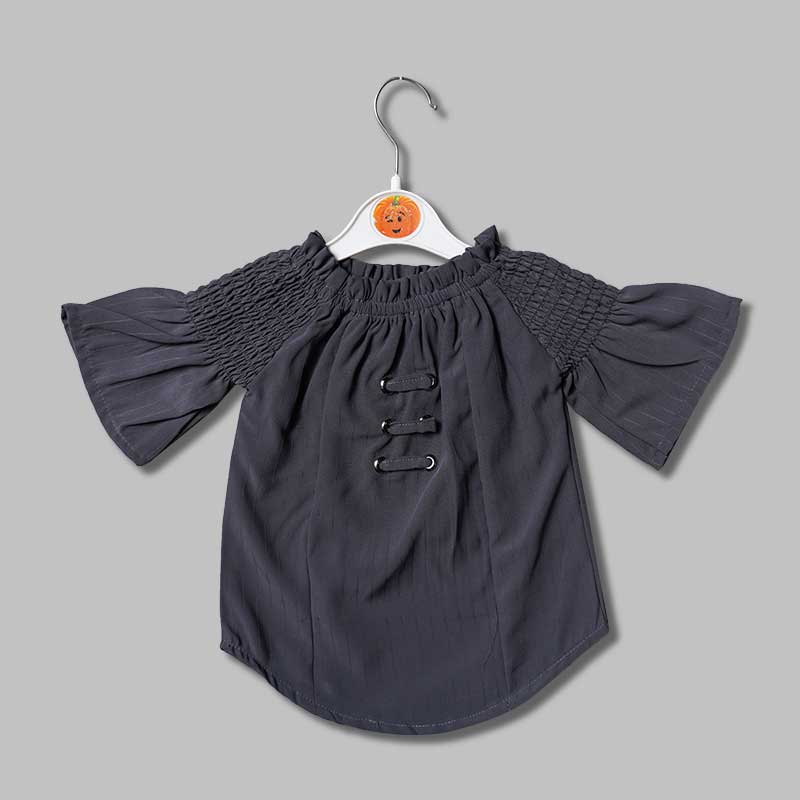 Top for Girls and Kids with Bell Shape Sleeves Front View