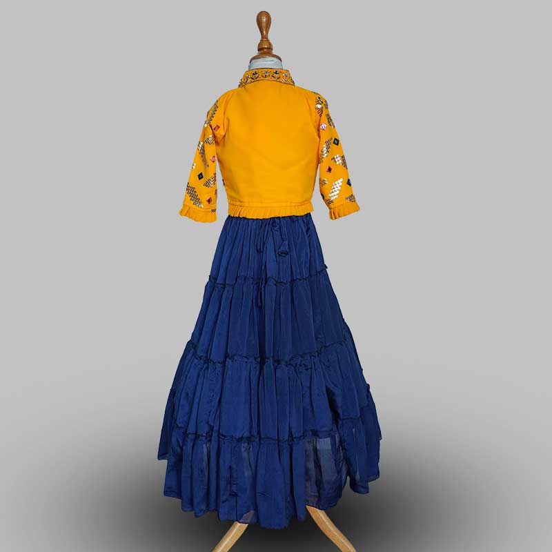 Ethnic Wear For Girls And Kids With An Embroidery GS18420Dark Blue