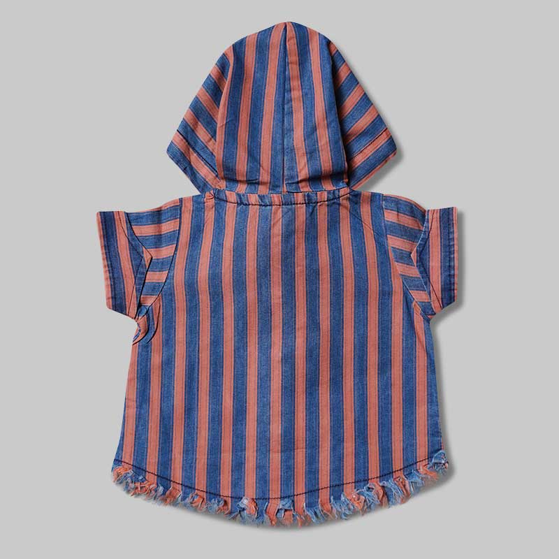 Top for Girls with Lining and Hoodie Pattern Back View