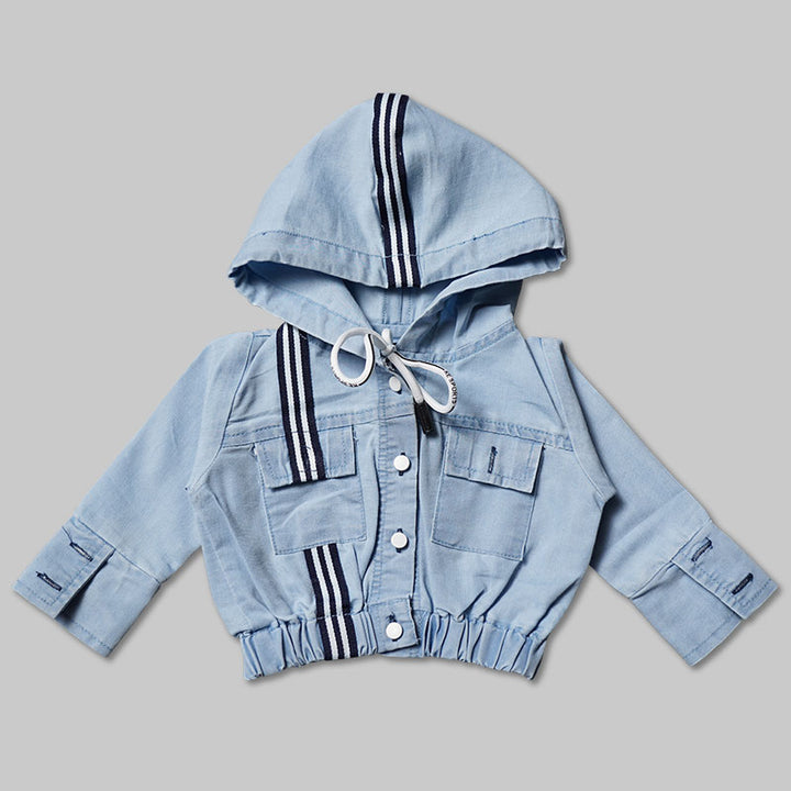 Top for Girls and Kids with Hoodie Pattern Front View