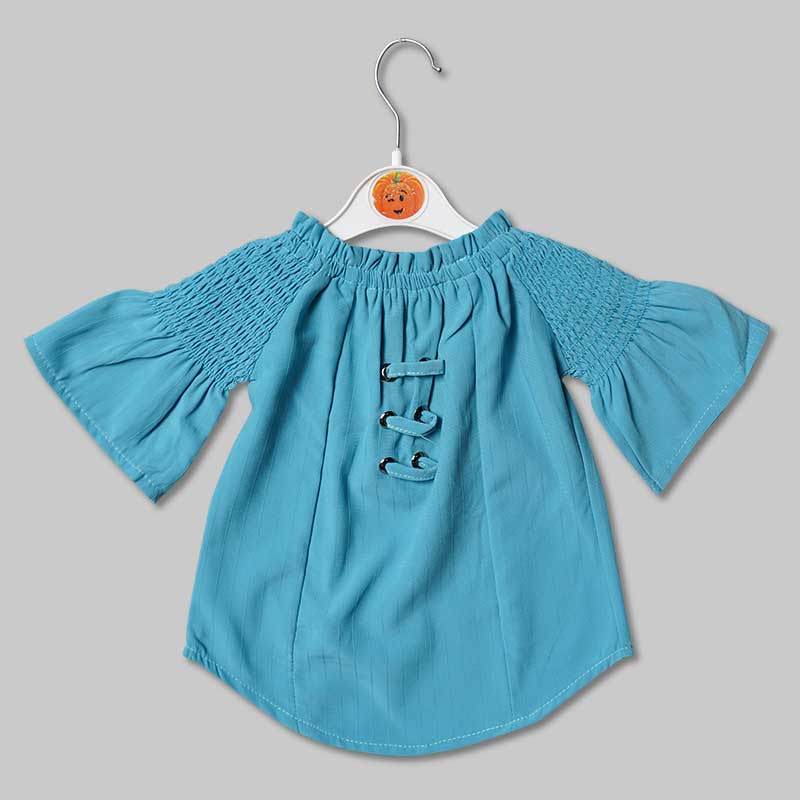 Top for Girls and Kids with Bell Shape Sleeves Front View