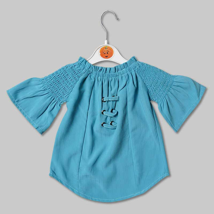 Top for Girls and Kids with Bell Shape Sleeves Front View