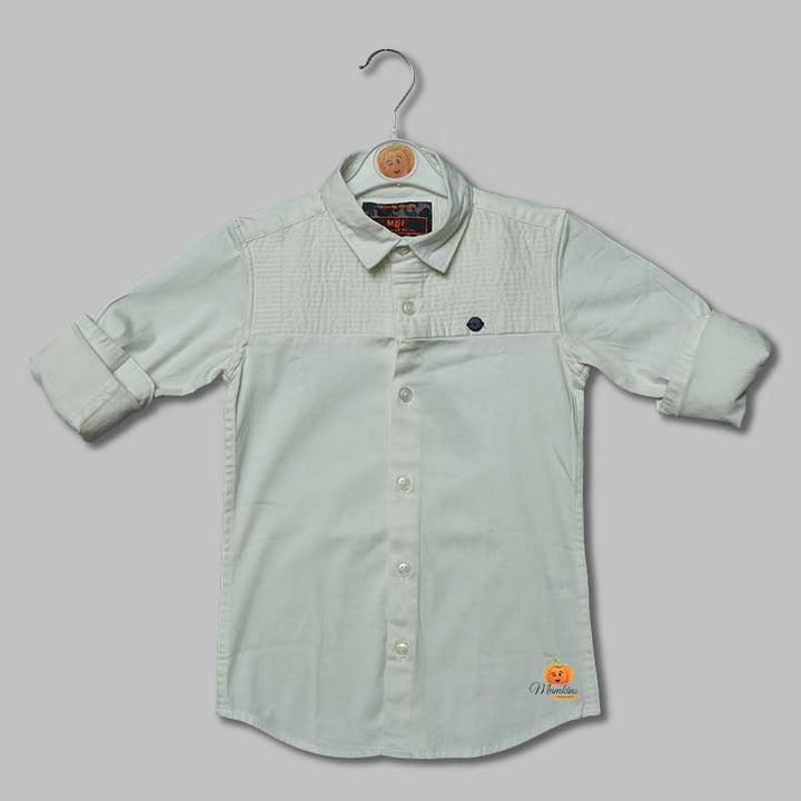Solid Grey Plain Shirts for Boys Variant Front View