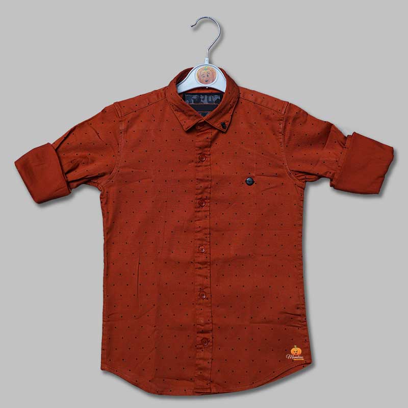 Printed Full Sleeves Shirts for Boys Front 