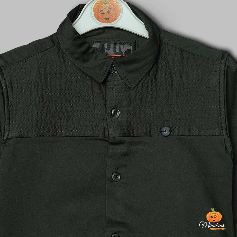 Solid Plain Shirts for Boys Close Up View