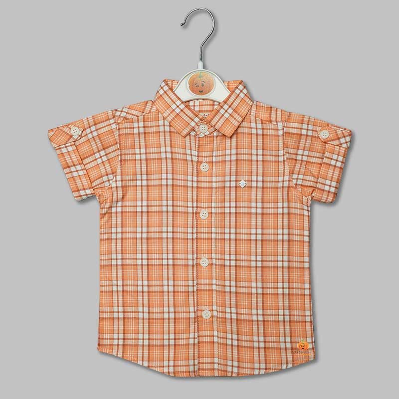 Checked Shirts for Boys Front View