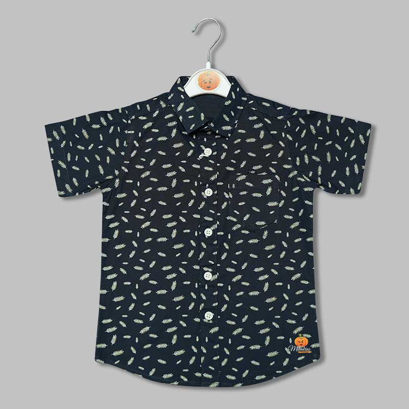 Solid Printed Shirts for Boys Front View