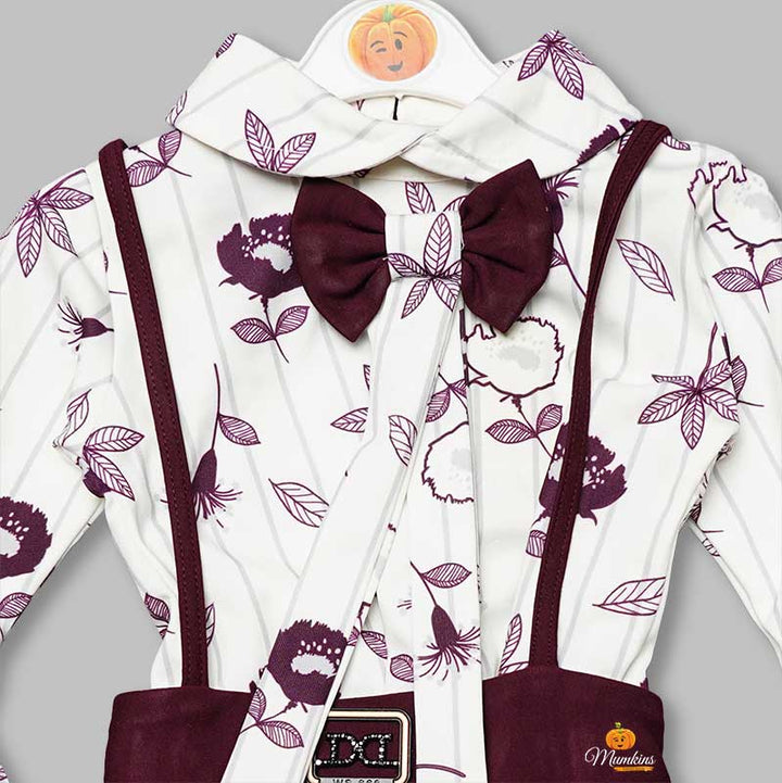Western Wear For Girls And Kids With Flowery Pattern GS201390Wine