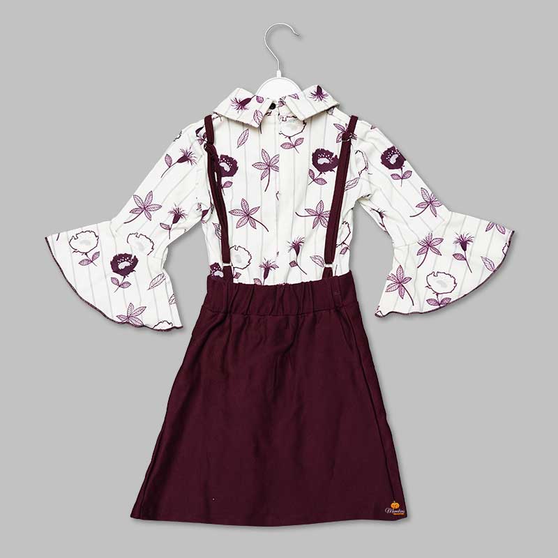 Western Wear For Girls And Kids With Flowery Pattern GS201390Wine