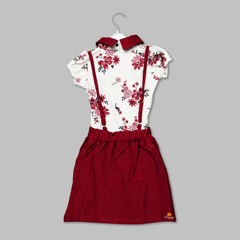 Western Wear For Girls And Kids With Flowery Pattern GS201567Maroon