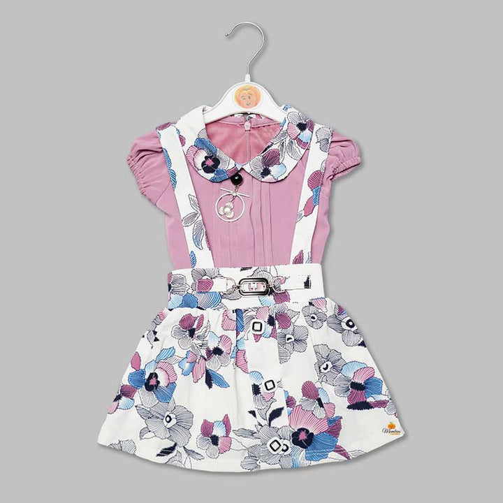Western Wear For Girls And Kids With Flowery Pattern GS202298Onion
