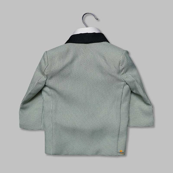 Green & Rust Party Wear Baby Boys Suit Back View