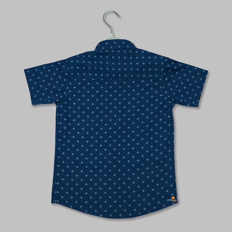 Solid Printed Shirts for Kids Back 