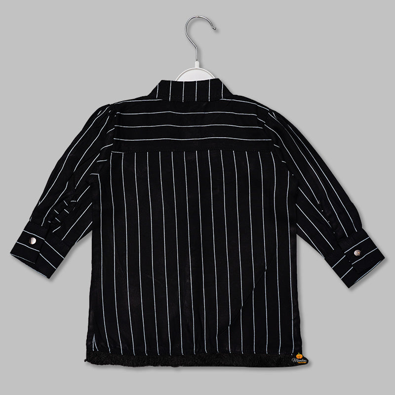 Striped Patterns Girls Top Back View