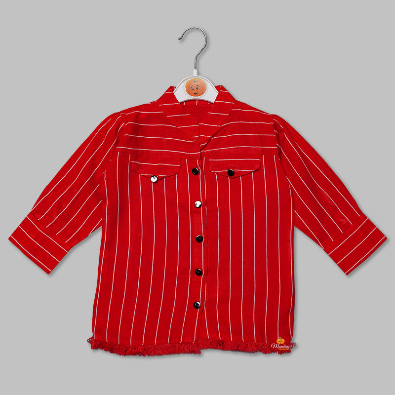 Striped Patterns Girls Top Front View