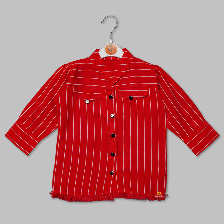 Striped Patterns Girls Top Front View