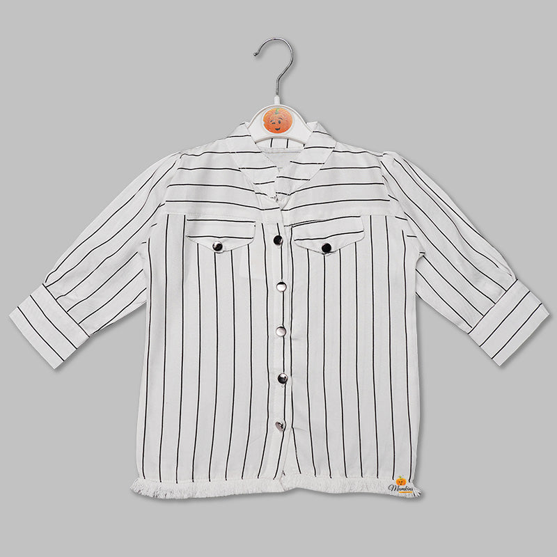 Striped Patterns Girls Top Front View