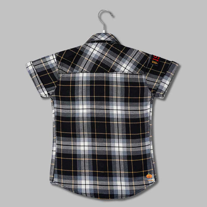Red & Black Checked Shirts for Boys Back View