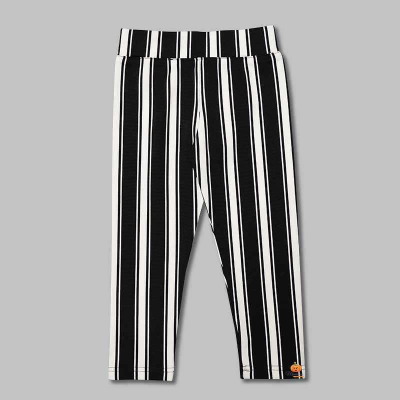 Jeggings For Girls And Kids With Lining Pattern GL248042Black