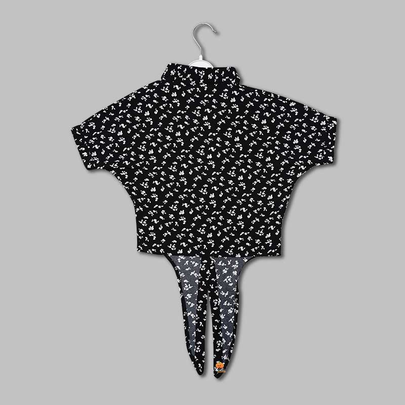 Top for Girls and Kids with Leaf Print Back View