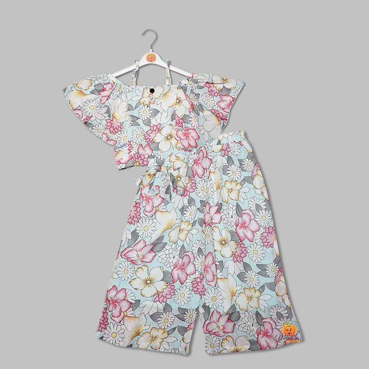Off-Shoulder Western Wear For Girls And Kids GS203565Blue