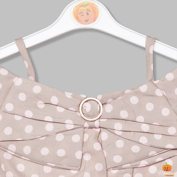 Western Wear For Girls And Kids With Polka Dotted Print GS20QS51Pink