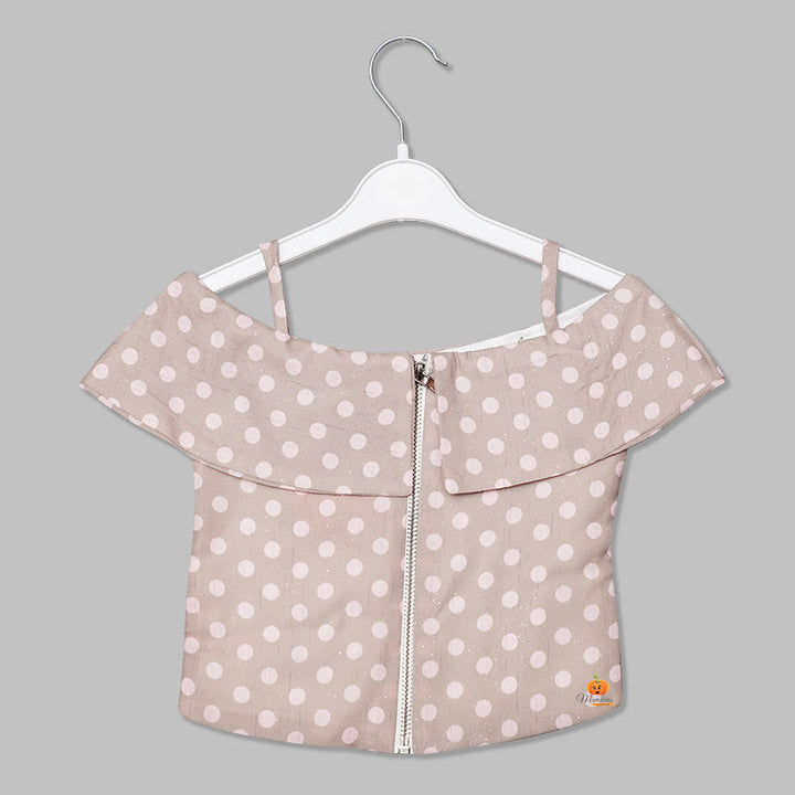 Western Wear For Girls And Kids With Polka Dotted Print GS20QS51Pink