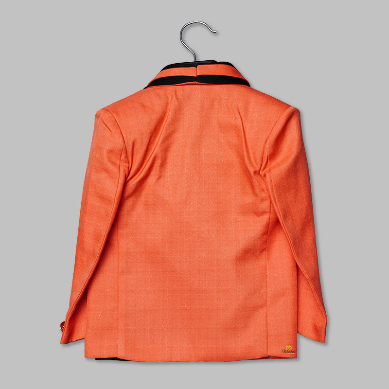 Peach Party Wear Baby Boys Suit Back View