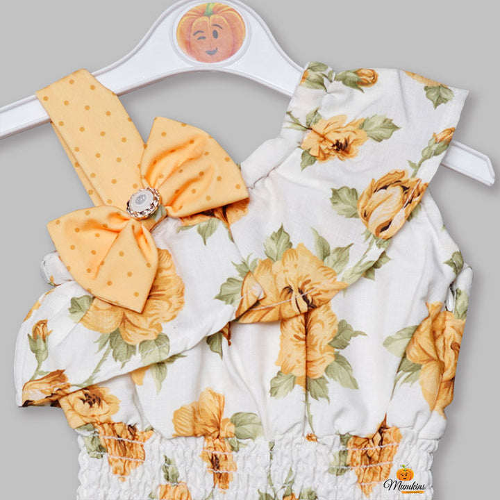 One-Shoulder Western Wears For Girls And Kids GS203055Yellow