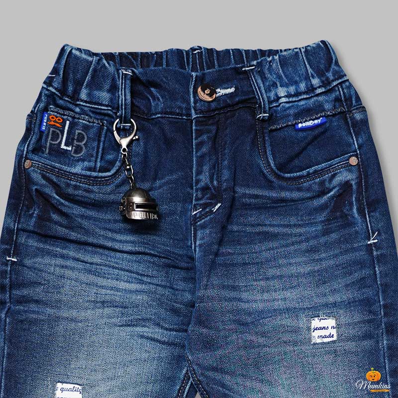 Elastic Waist Jeans for Boys Close Up 
