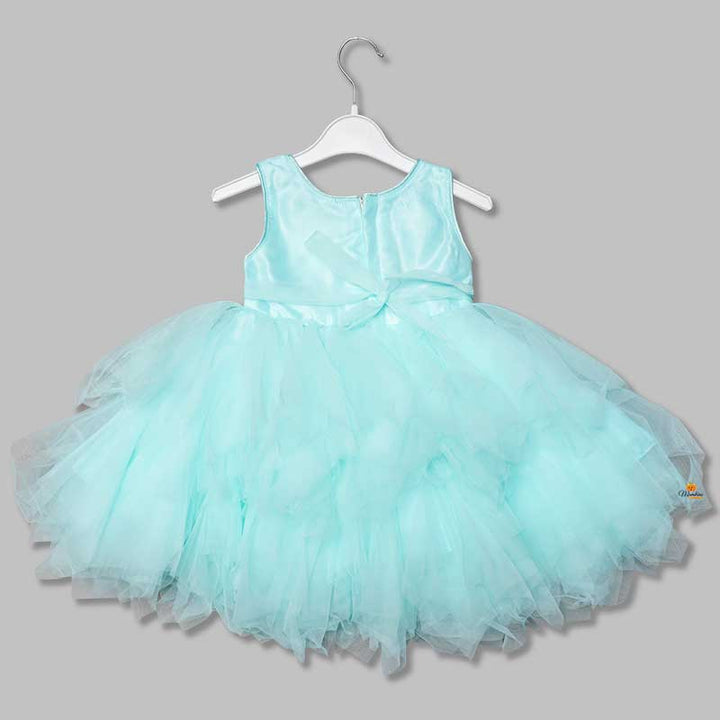 Frock for Girls with Net Frill Pattern Back View