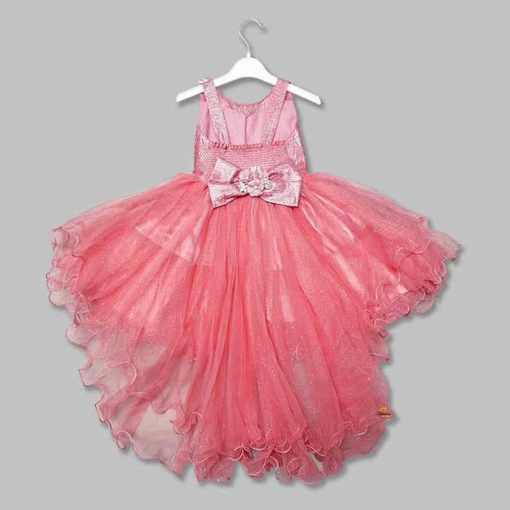 High Low Party Wear Frock for Kid Girls Back View