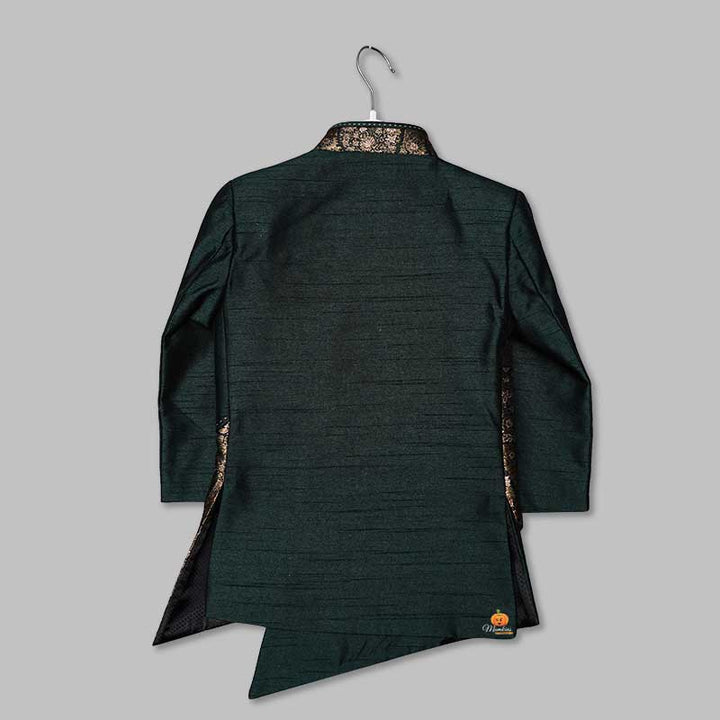 Green Boys Sherwani Back View