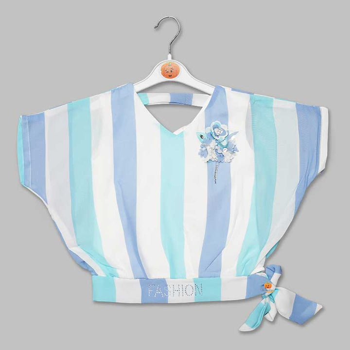 Striped Top for Girls and Kids Front View