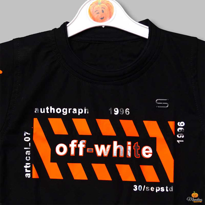 Striking Neon Print t-Shirts for Boys Close Up View