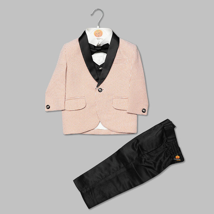 Green & Rust Party Wear Baby Boys Suit Front View