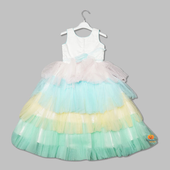Unicorn Sleeve Less Gown for Kids Back View