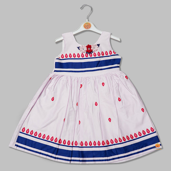 Pink & Yellow Frock for Kids Front View
