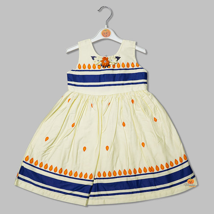 Pink & Yellow Frock for Kids Front View