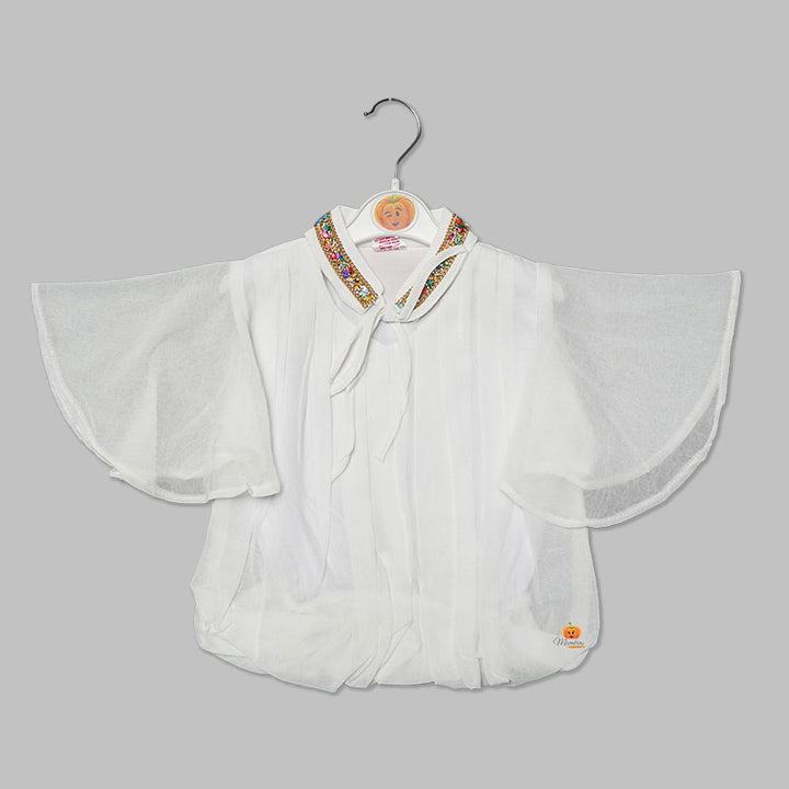 Top for Girls and Kids with Butterfly Sleeves Front View